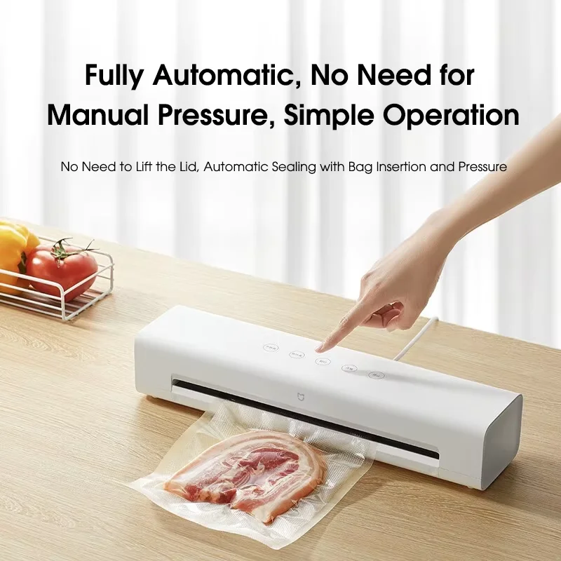 XIAOMI MIJIA Vacuum Sealer Machine With 10pcs Free Vacuum Bags 220V Sealing Machine for Vacuum package For Kitchen Household image 2