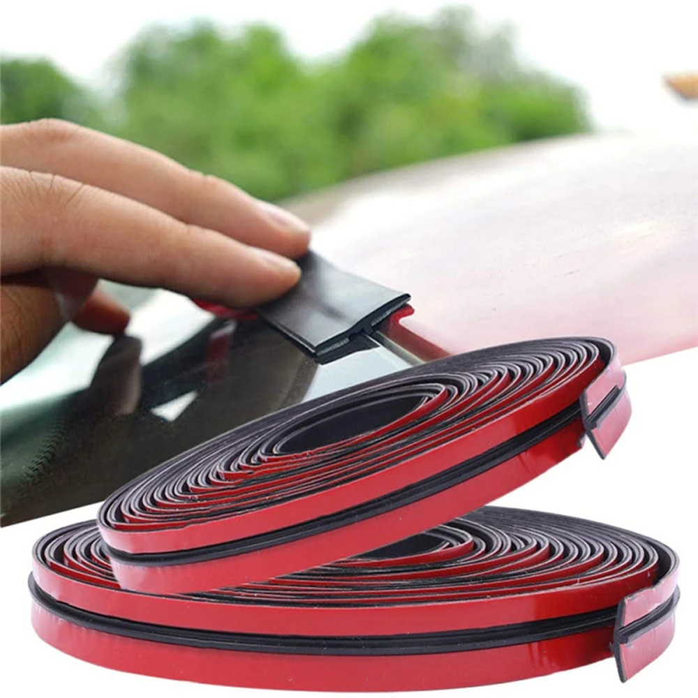 1pc 19MM 2M Long-T-Shape Car Sealing Strip Premium Noise Reduction Weatherproofing for Sunroof Windshield Windows Doors