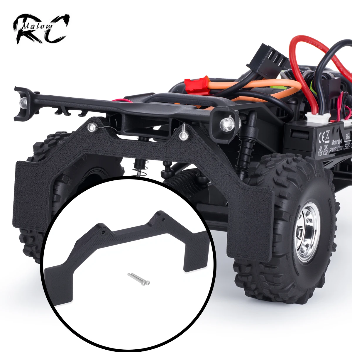K10 Bronco SCX30 1/30 Rear Mud Flaps – 1PC Fender DIY Upgrade for RC Crawler Body Parts