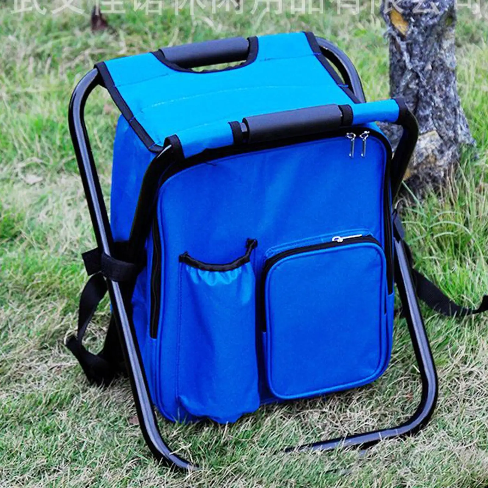 

Folding Fishing Chair with Storage Bag Foldable Fishing Stool Portable Backrest Lightweight Chair Outdoor Camping