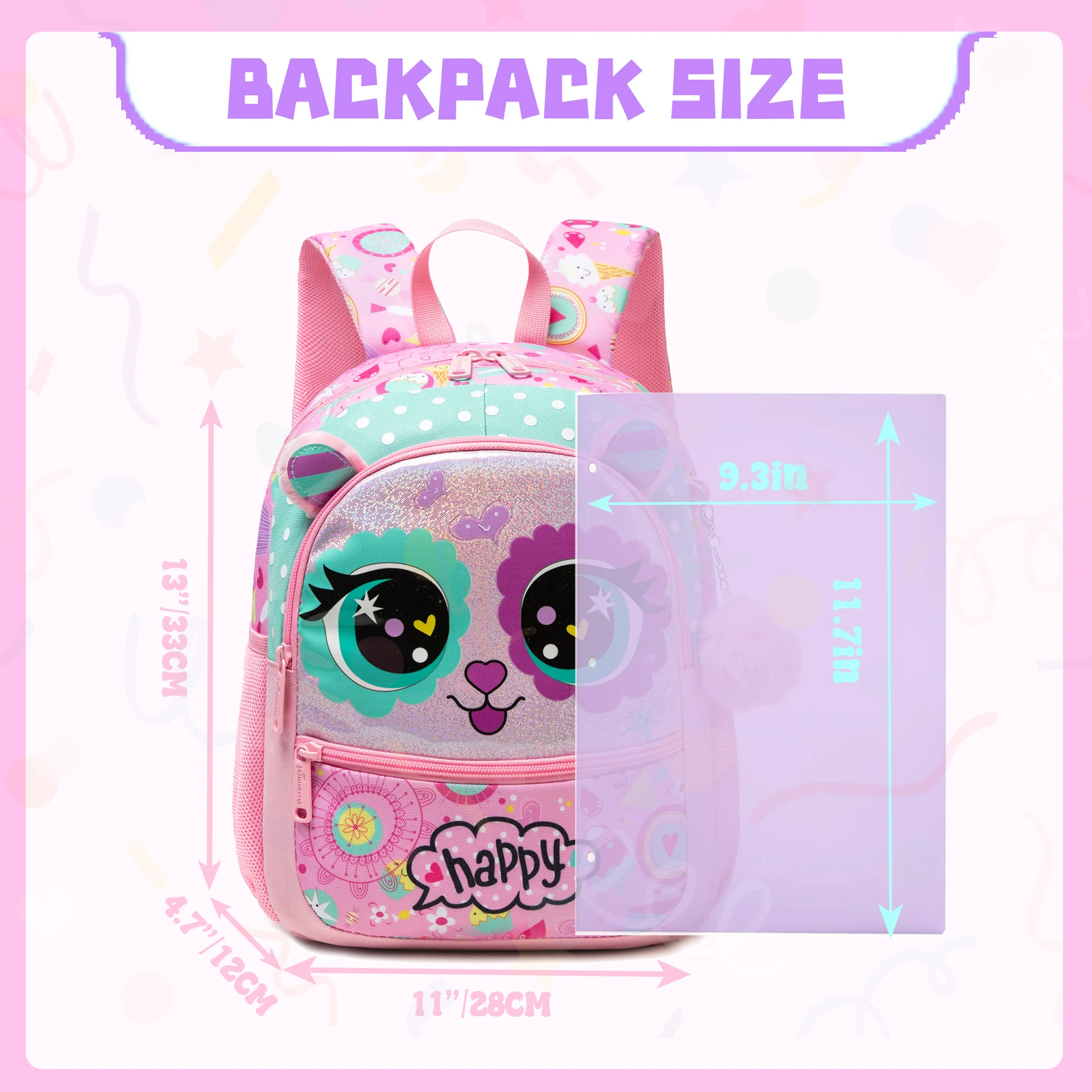 Pink Butterfly Toddler Backpacks for Girls Kids Preschool Backpacks for Girls Cute Pink Backpack Mini Small Backpack