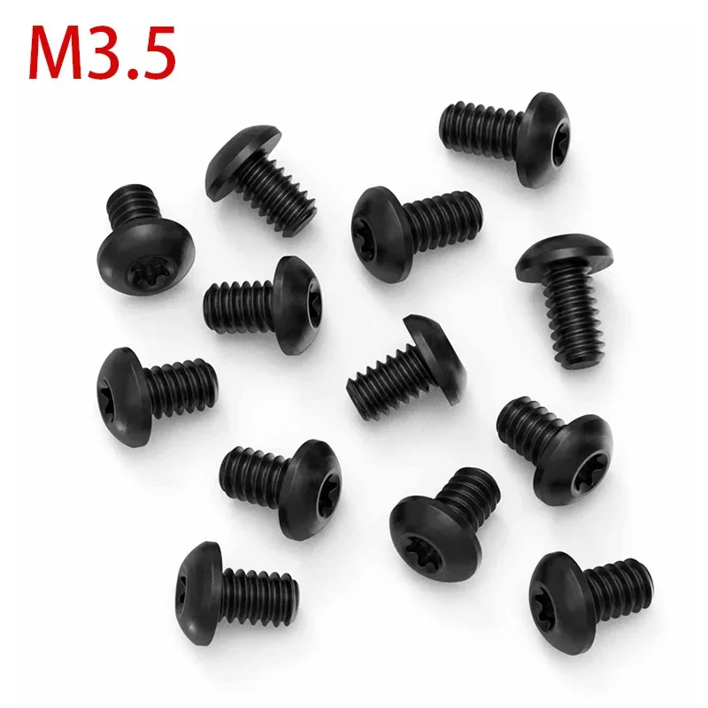 

4pieces Titanium Alloy M3.5 Half Round Head Plum Blossom Screw Driver Handle Screw DIY Spindle Titanium Alloy Screw