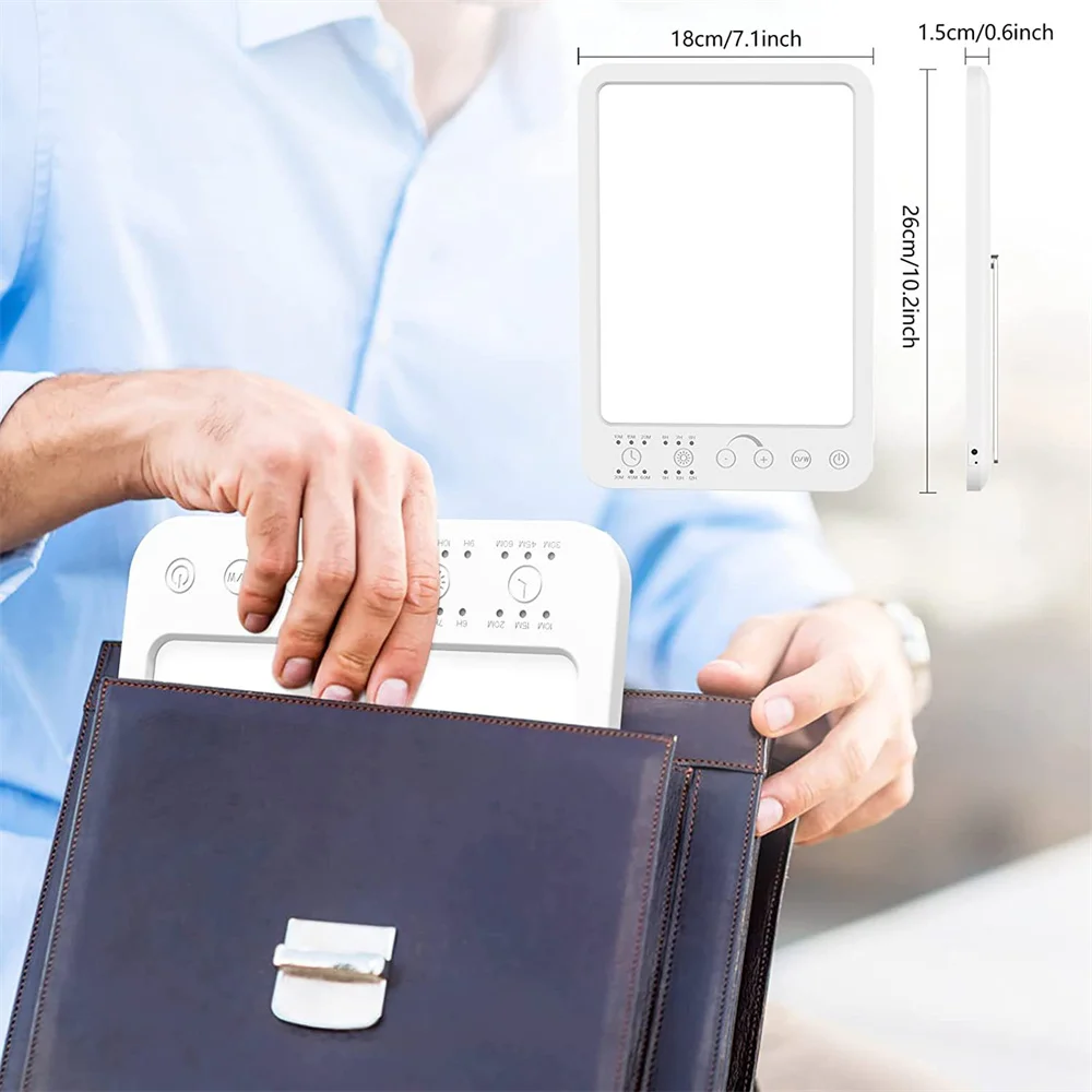 12W Light Therapy Lamp 3 Color Temperature Adjustable Brightness and Timer/Memory Function Home/Office Use EU/US/UK/AU Plug