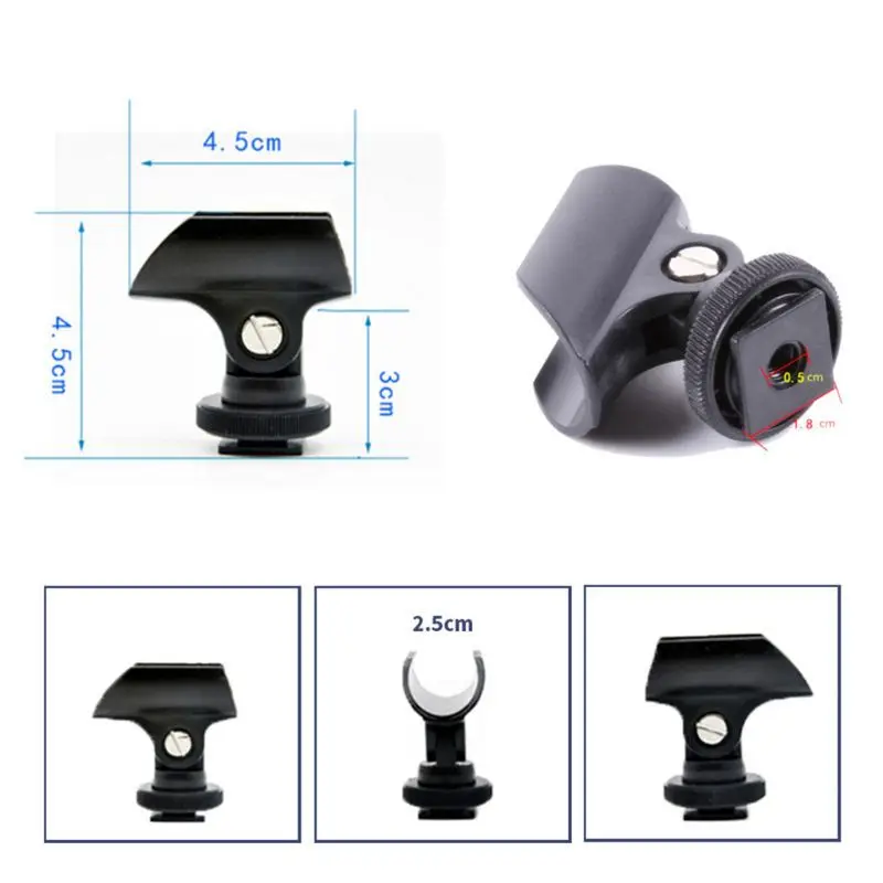 19.5mm Clip Diameter Hot Shot Microphone Stand for 19-21mm Diameter Mic Holder Durable Microphone Holder Stands QXNF