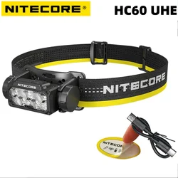 NITECORE HC60 UHE Headlights USB-C Rechargeable White & Red Beam 1600Lumen UHE LED High Performance Headlamp Built-in Battery