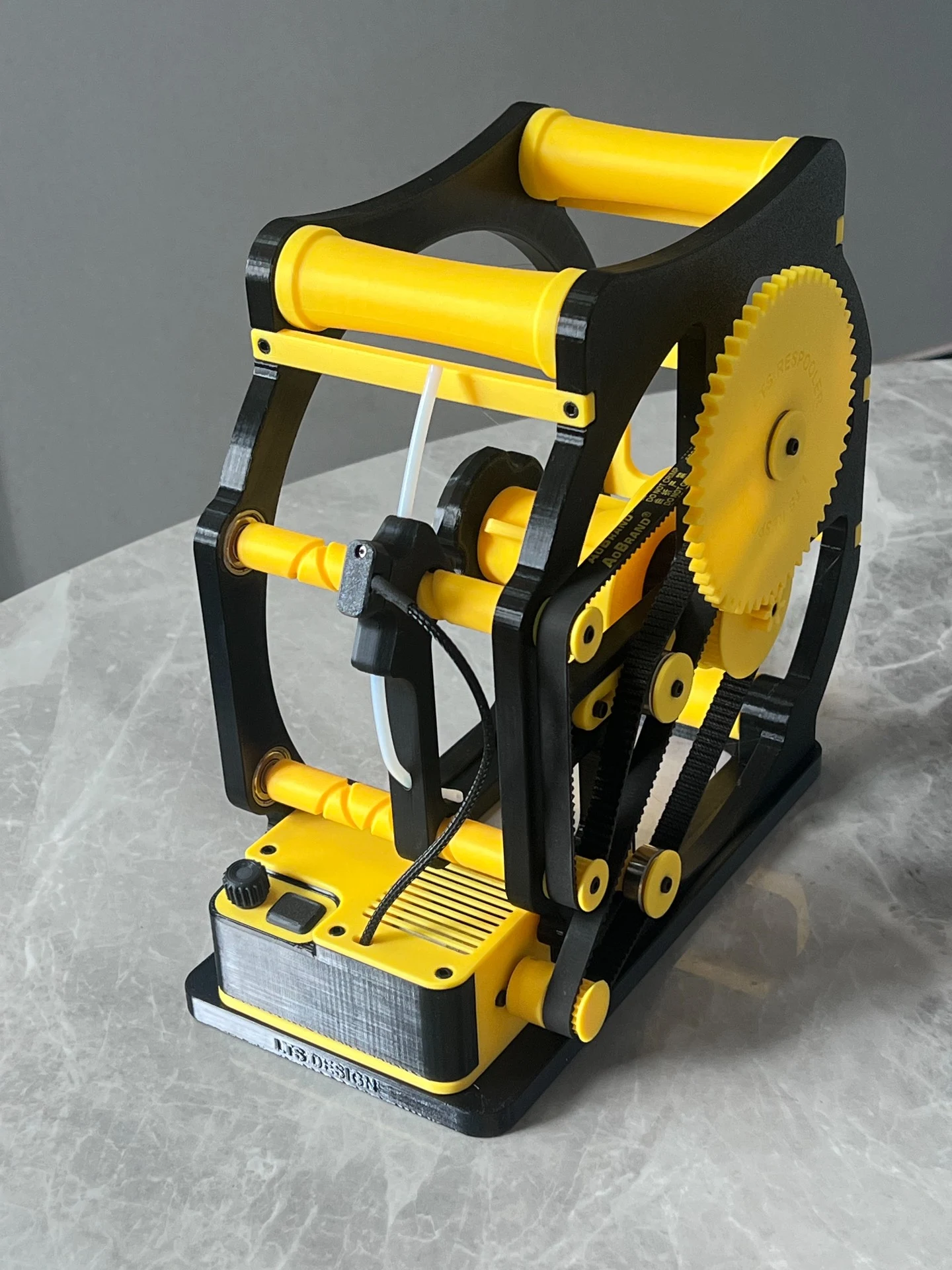 LTS Respooler Intelligent Filament Respooler, Yellow & Black Color Scheme