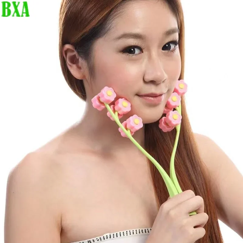 

Portable Facial Massager Roller Slimming Face Flower Shape Anti Wrinkle Face-Lift Relaxation Beauty Tools Finger Massage