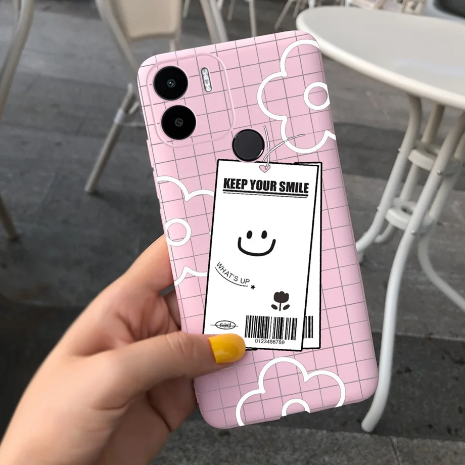 For Xiaomi Redmi A1 Plus Case Couple Heart Love Animals Soft Phone Cover For Fundas Xiomi Redmi A1+ A1 Plus Matte Candy Bumper