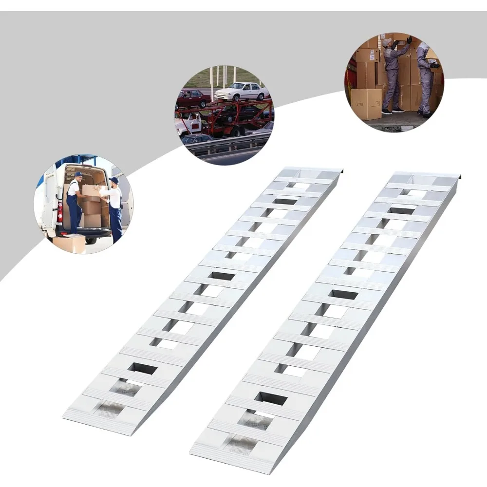Loading Ramps 84X15 Inci Aluminium 2 Buah Loading Ramps Truck Ramp Sepeda Motor Trailer Portable Truck Ramp ATV