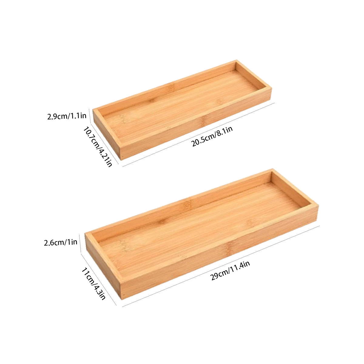 Bamboo Tray Soap Dispenser Storage Rack Drawer Organizer Multi Use Bathroom Counter Tray Food Coffee Tea Snack Tray Decor Tool