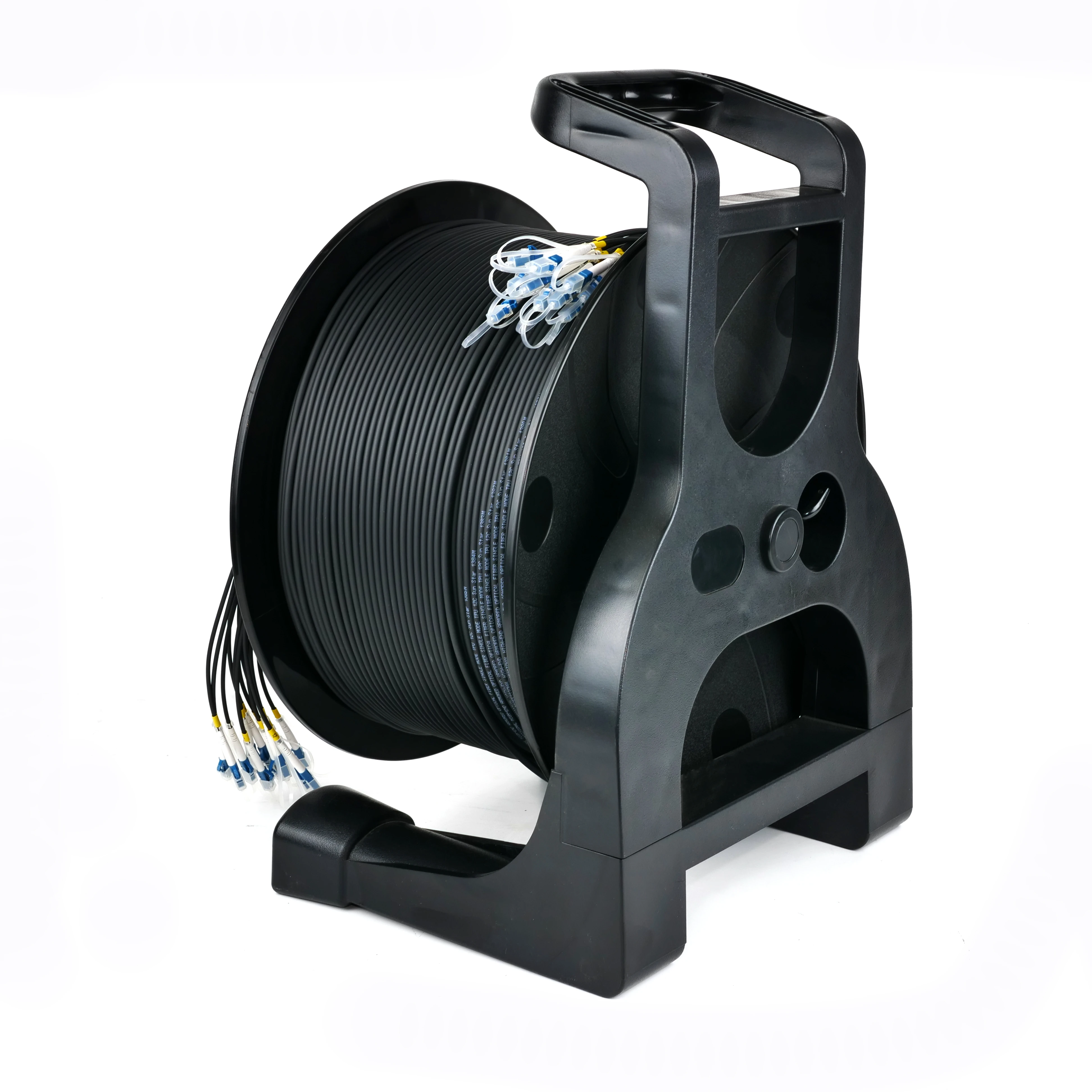 8-Core Indoor Performance Armored Single-Mode Fiber Optic Cable Reel-Flame Retardant Rodent-Proof Customizable Connectors for