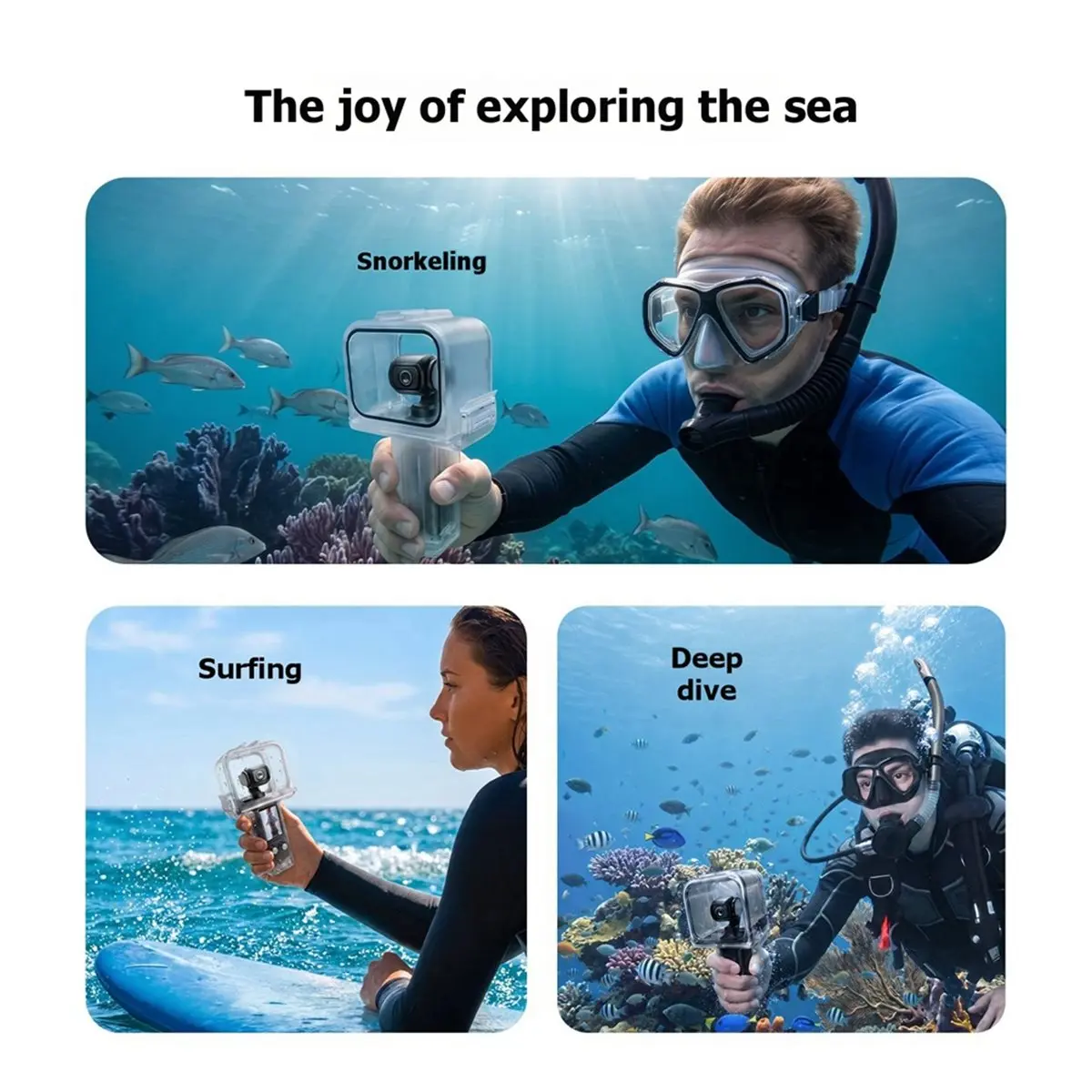 Waterproof Housing Case for Pocket 4/3 40M Diving Protector Cover for Surfing Rafting Snorkeling Skiing