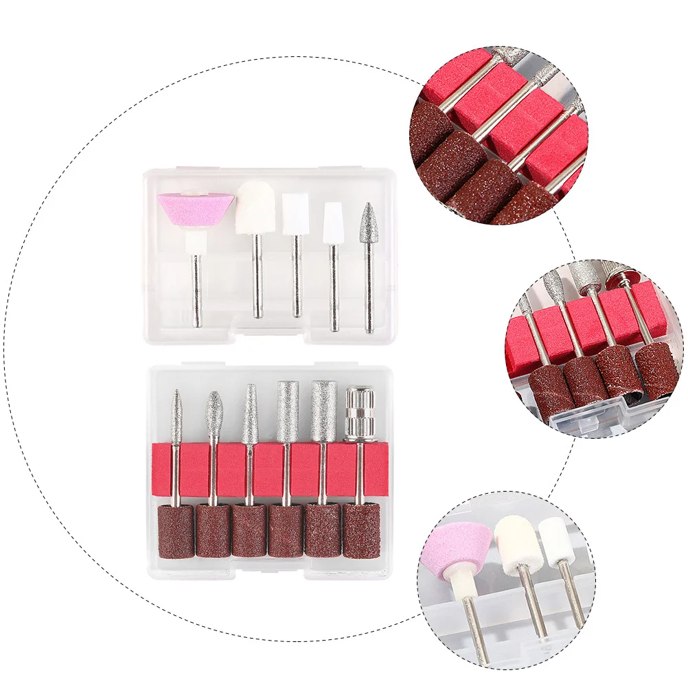 Forets de manucure pour ongles, pour le soin des cuticules, polissage, lime à ongles, outil de tête, cônes ronds, accessoires de lime, 11 pièces
