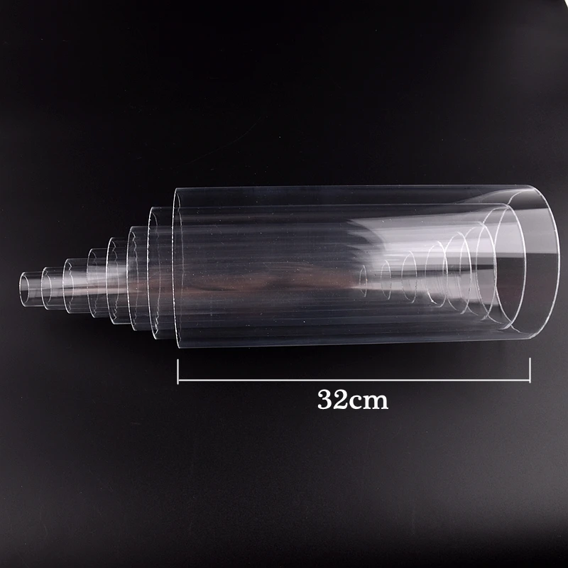 

2pcs Length 32cm 40~110mm Acrylic Pipe Aquarium Fish Tank Tube Clear Plexiglass Home DIY Filter Accessories Water Tank PMMA Pipe