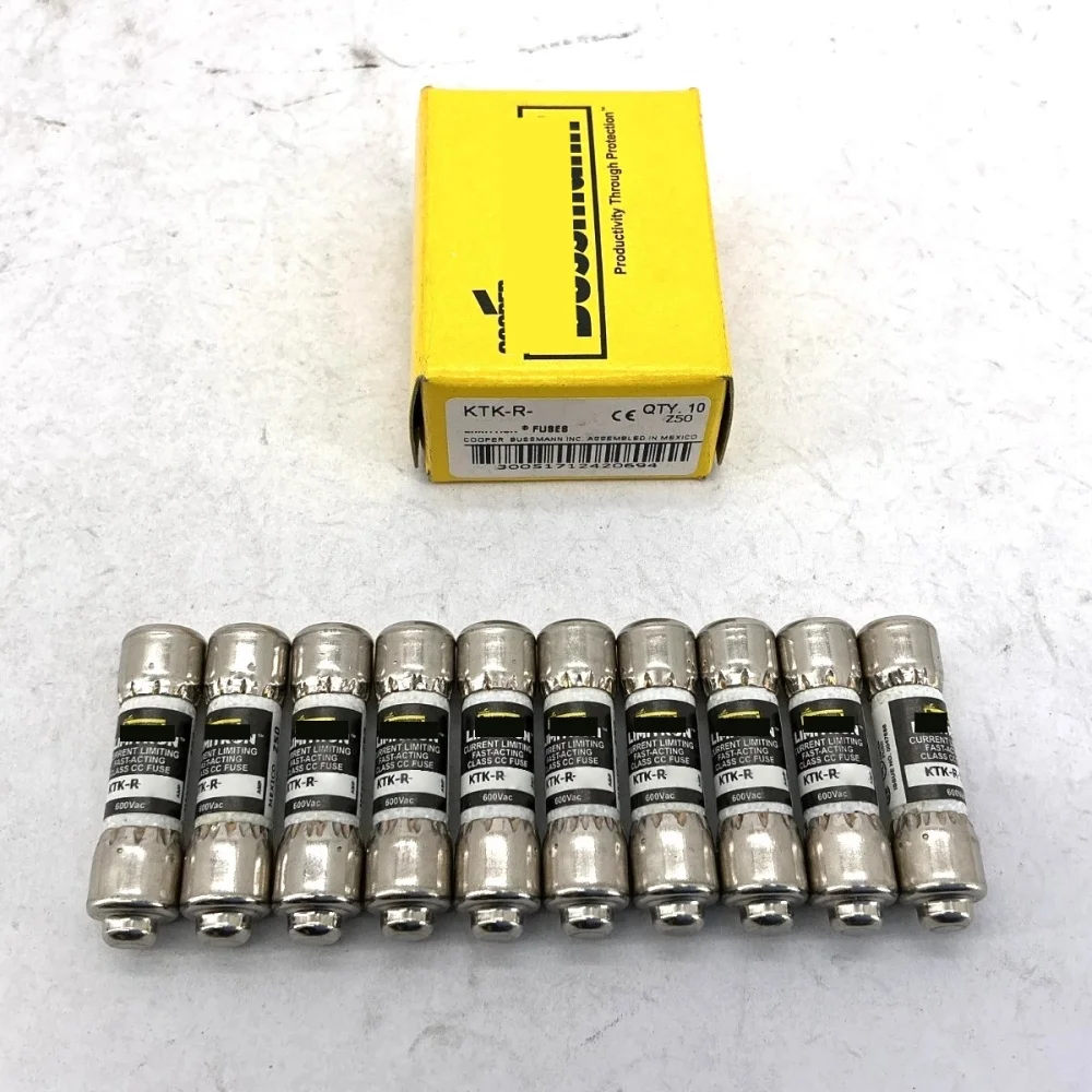 KTK-R-4 Fast Acting Cartridge Fuse, 4A 600V, 【10-Pack】OEM