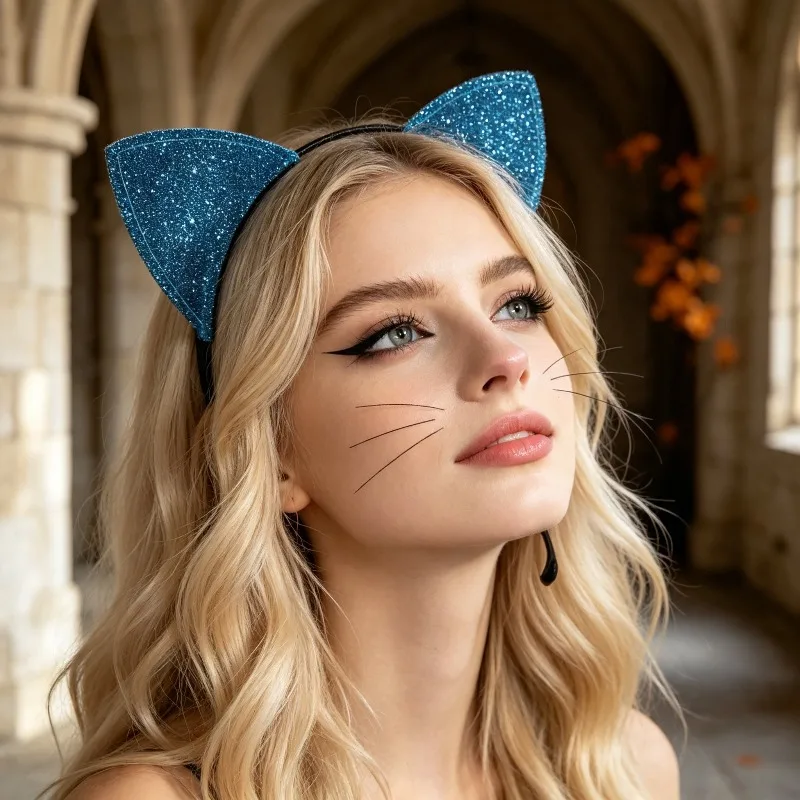 Photo Booth Prop Halloween Cat Accessory Headband of High Quality Perfect for Costume Parties Roleplaying and Stage Performances