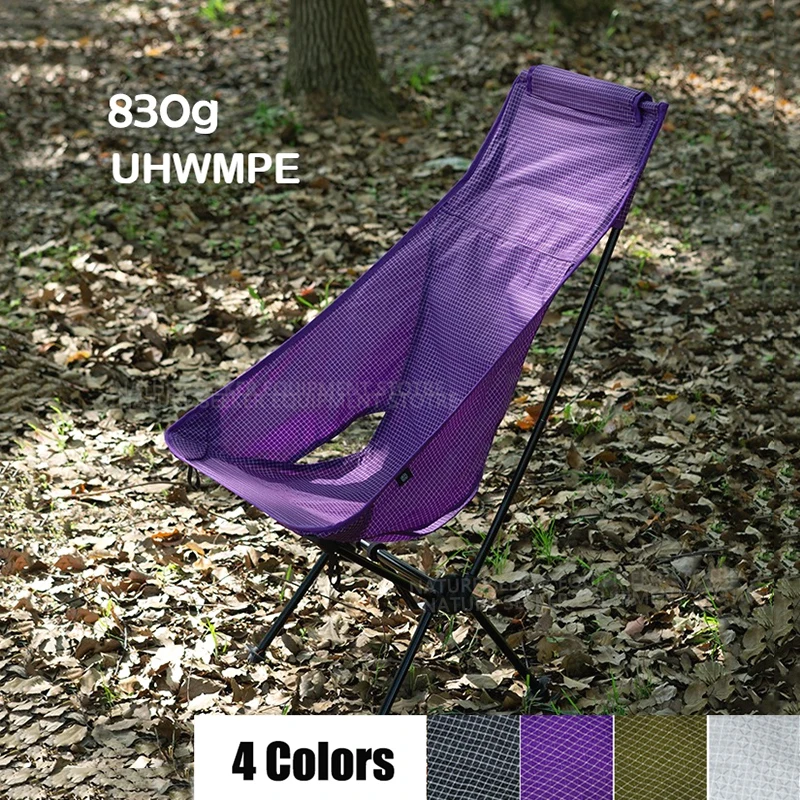 

Ultralight Camping Chair UHWMPE Outdoor Folding High Back Chair for Hiking Trekking Travel Beach Camp Gear