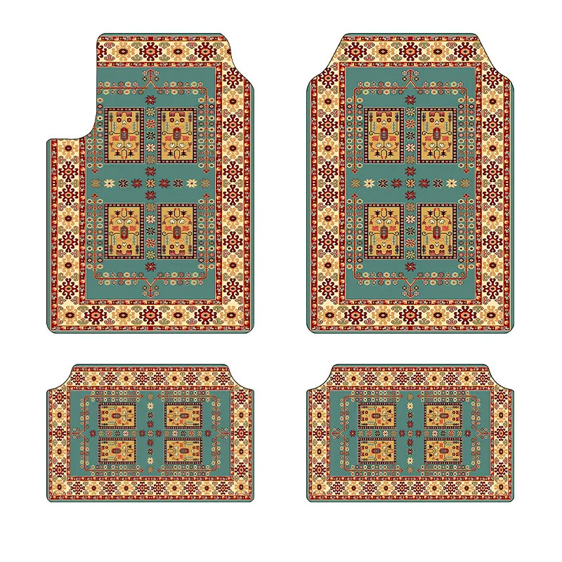 33x44/44x68cm Persia Style Set of Floor Mat Carpet Car Foot Mat  Retro Washable Rugs for Bedroom Home Anti-slip Soft Carpet