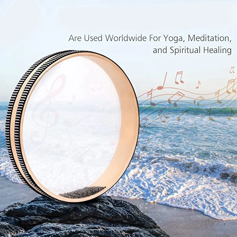 1 Pieces Ocean Drums For Meditation And Relaxation Natural Color Rain Drums For Stress Relief Sound Healing Instruments