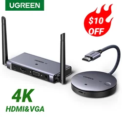 UGREEN 무선 스크린 프로젝터 HDMI 익스텐더 비디오 송신기 및 리시버 키트, TV PC PS5 모니터용 전송 동글, 5G 50M