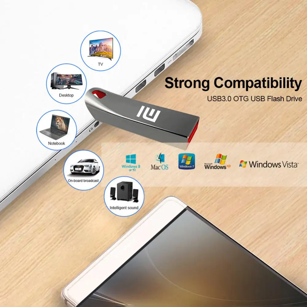 Xiaomi USB 3.0 Flash Drive High Speed Pen Drive 2tb 1tb Usb 3. 0 Memory Stick 512gb Flash Pendrive Metal Memoria Usb Disk for pc