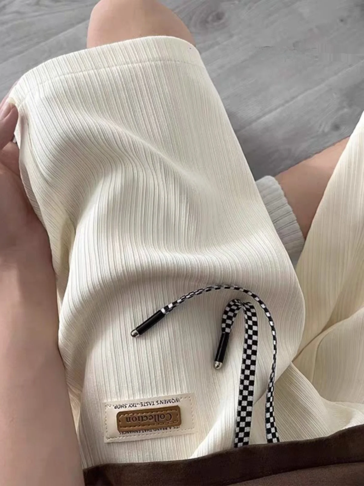 

Ice Silk Qui Dry ort Pants Men's Summer Thin Casual Loose Sports Knee-Length Five-Point Trendy Brand Casual Pants