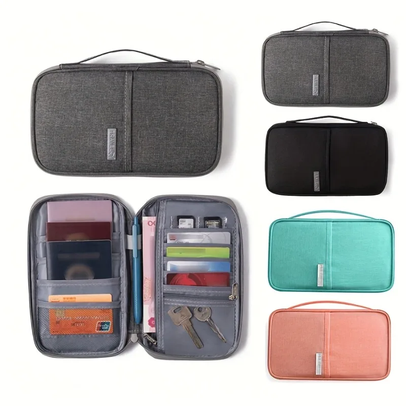 

Lightweight Travel Document Bag – Portable Passport Organizer for Airplane & Business Trips – Secure, Stylish Storage