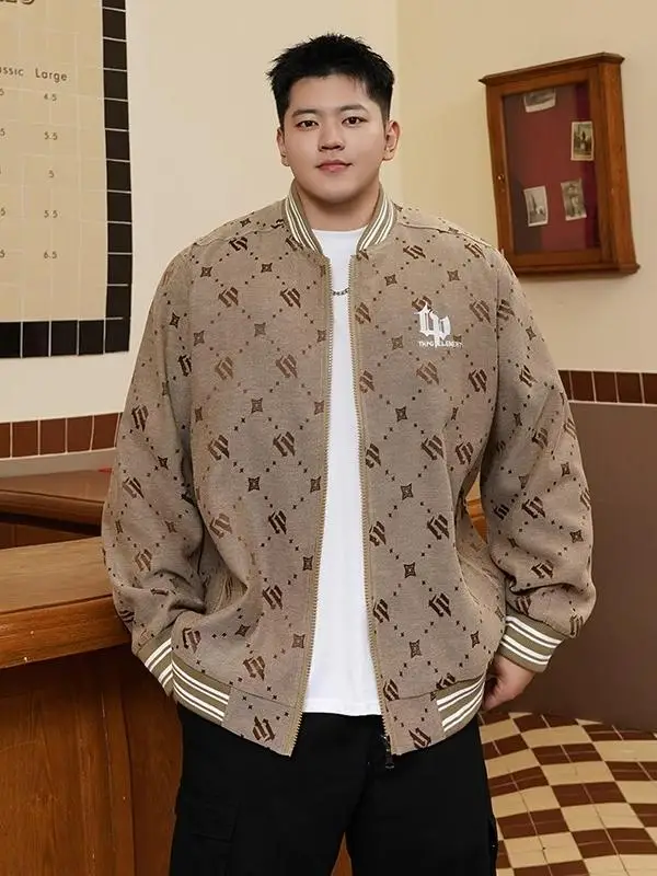 

Модный мужской бейсбольный воротник большого размера, повседневная куртка свободного покроя из кожи оленя, бархатная весенне-осенняя верхняя одежда на молнии