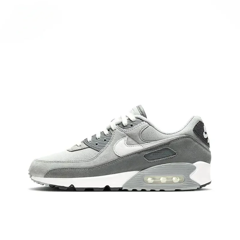 Nike Air Max 90 Mesh Fabric Synthetic Leather Non-slip Wear Absorption Comfortable Breathable Simple Low Top Running Shoes