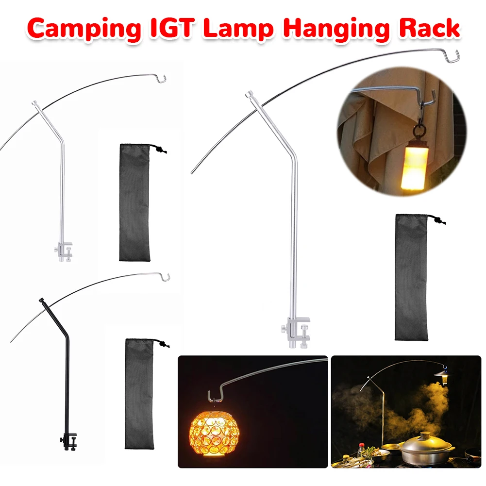 

Camping IGT Lamp Hanging Rack Aluminum Alloy Outdoor Portable Light Hanger IGT Table Lantern Hanger for Outdoor Camping Hiking