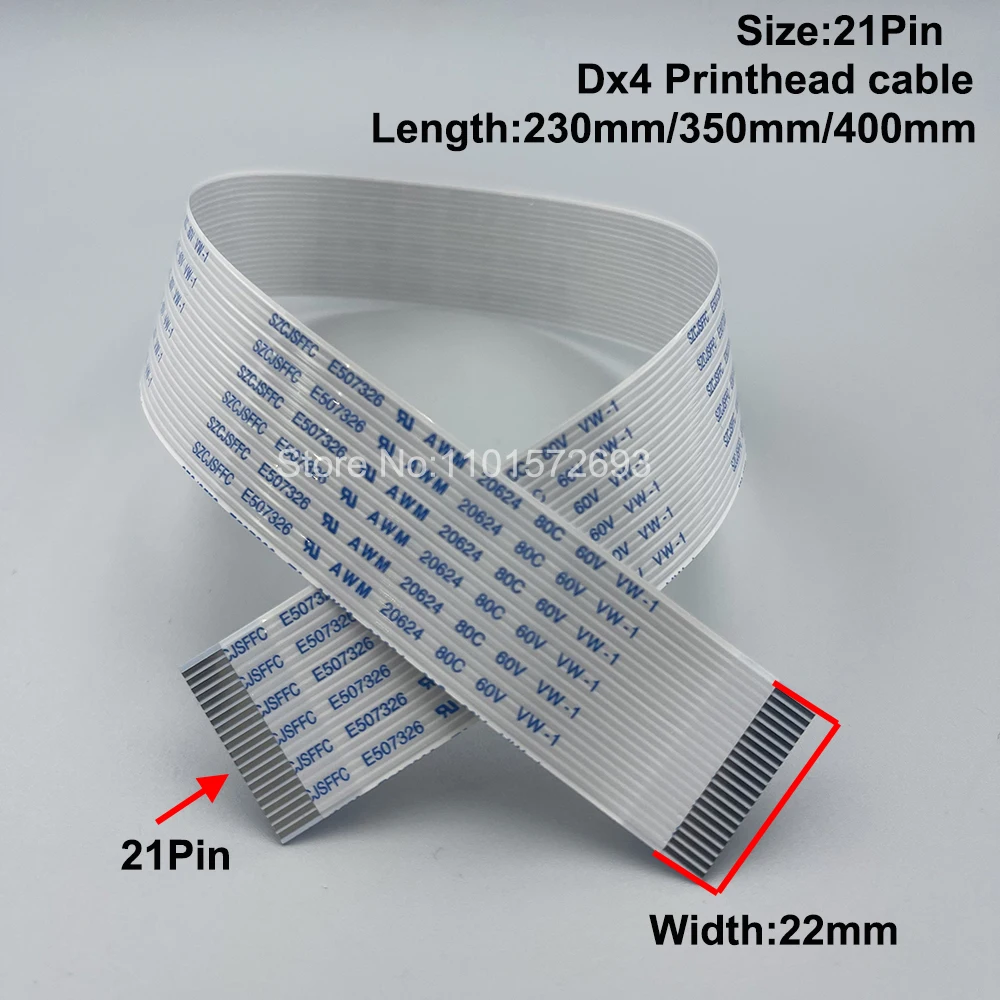 8pcs DX4 Print Head Cable 21Pin for Epson Dx4 Mimaki JV22 JV3 JV4 TS3 TX2 TS2 Roland Mutoh 8100 Printer FFC Flex Flat Data Cable