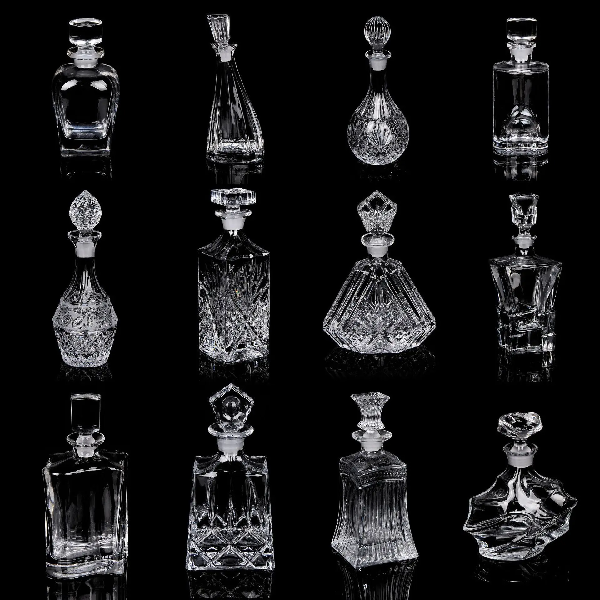 European Creative Crystal Glass Empty Wine Bottle Thickened Czech Style Brandy Whiskey Liquor Storage Vessel view 5