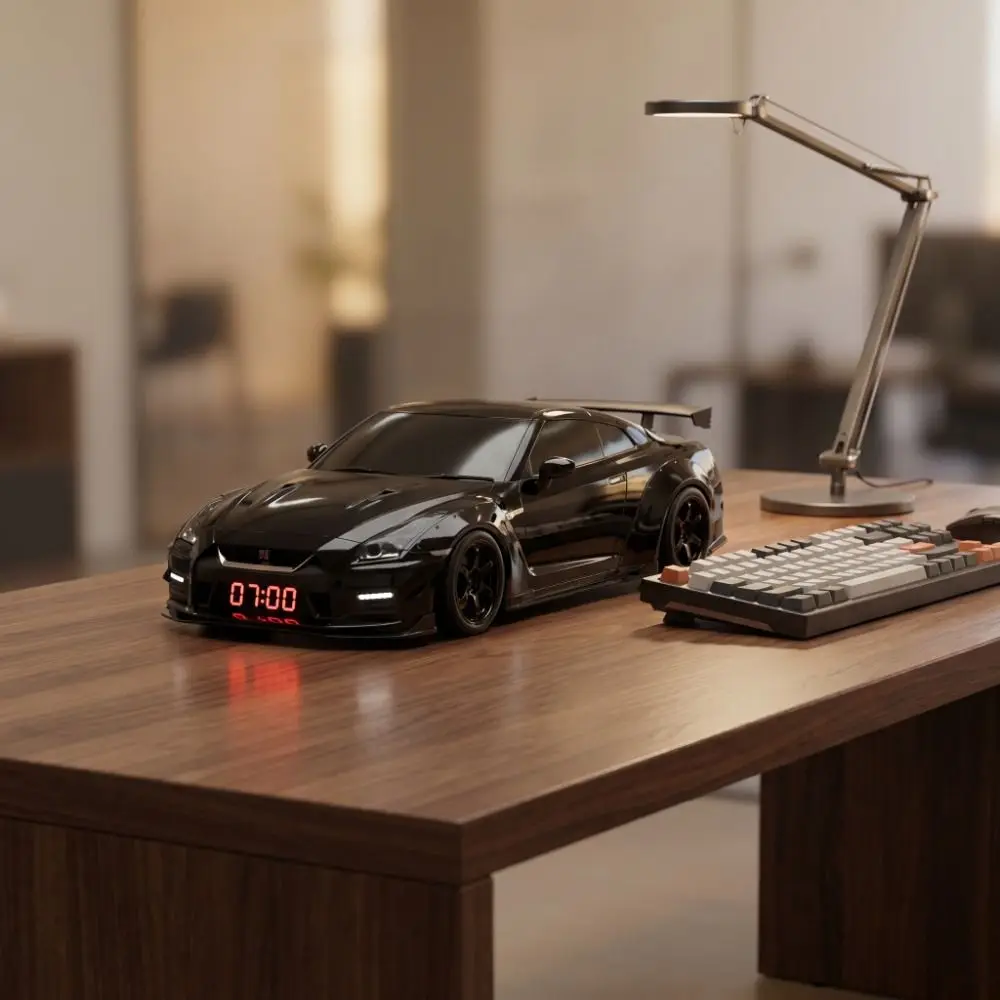 Creative Design Hypercar Alarm Clock Stylish Design Only Alarm Clock Function Sports Car Clock Time Display Car Shaped