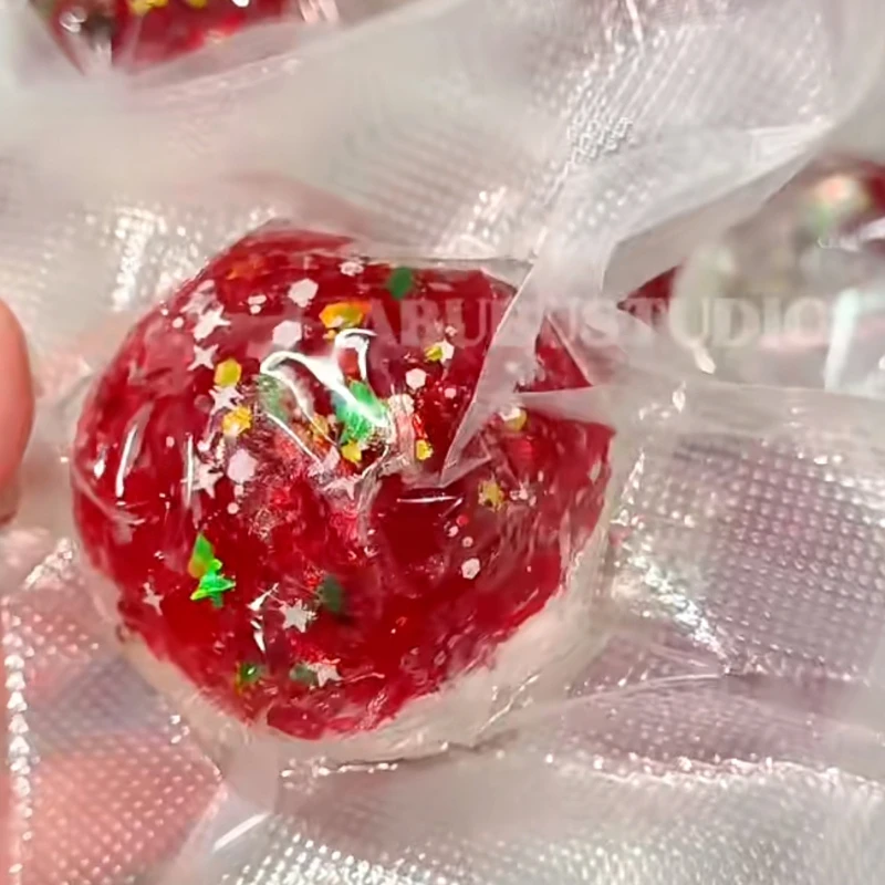 Christmas Squishy Handmade Ball Crispy Squishy Ball Cracking Wax Crunchy Shatter Stress Ball ASMR Anti Stress Relief Fidget Toys image 3