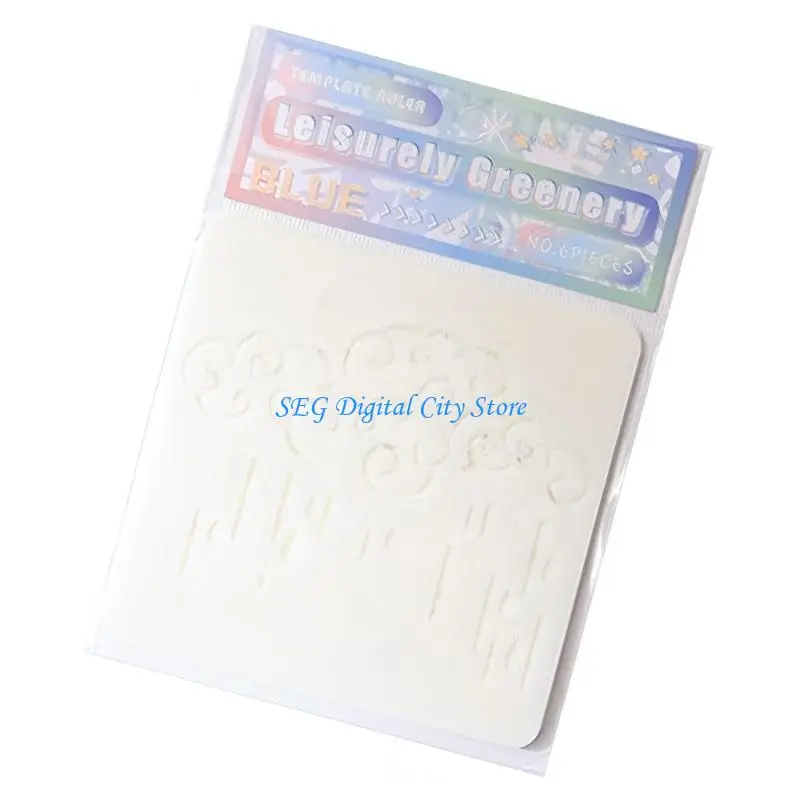 U75b 6 pcs folhas modelos desenho