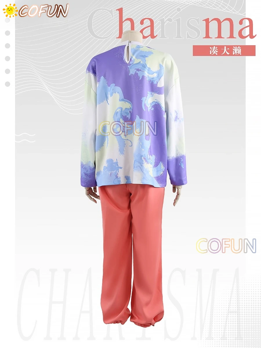 COFUN [مخصص] مشروع موسيقى الكاريزما Sunohara Momose ‌   مجموعة كاملة من أزياء تنكرية للنساء والرجال لعبة الهالوين بدلة الرسوم المتحركة