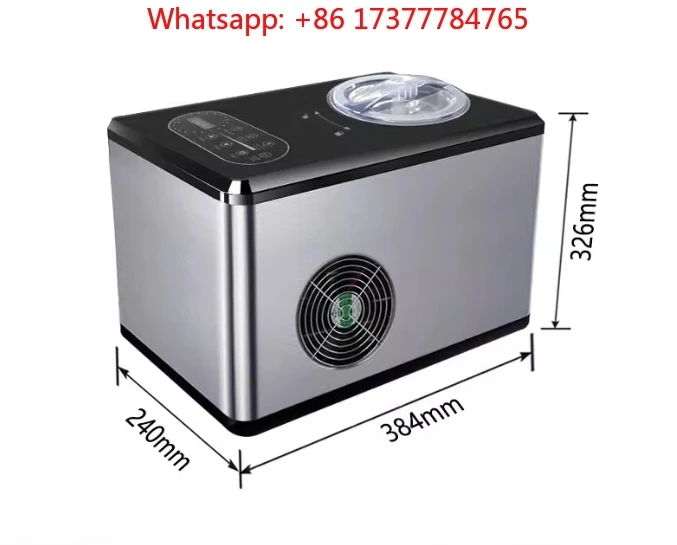LCD Display Electric Gelato Maker, Automatic No Pre-freezing Design, Stainless Steel Commercial Ice Cream Machine