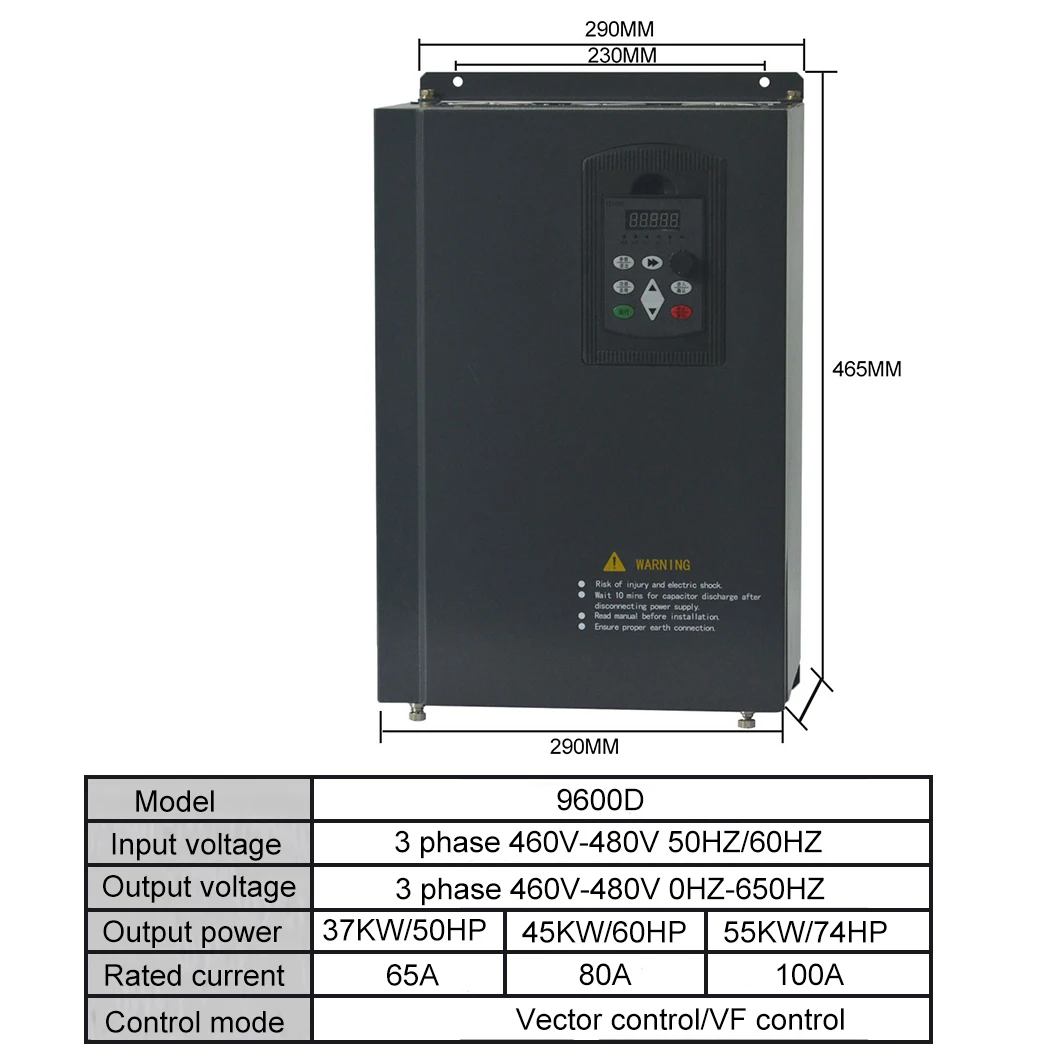 حار بيع! 45KW VFD محول التردد المتغير العاكس 3-Phase المدخلات 460V-480V محرك التيار المتردد للتحكم في سرعة المروحة/المضخة