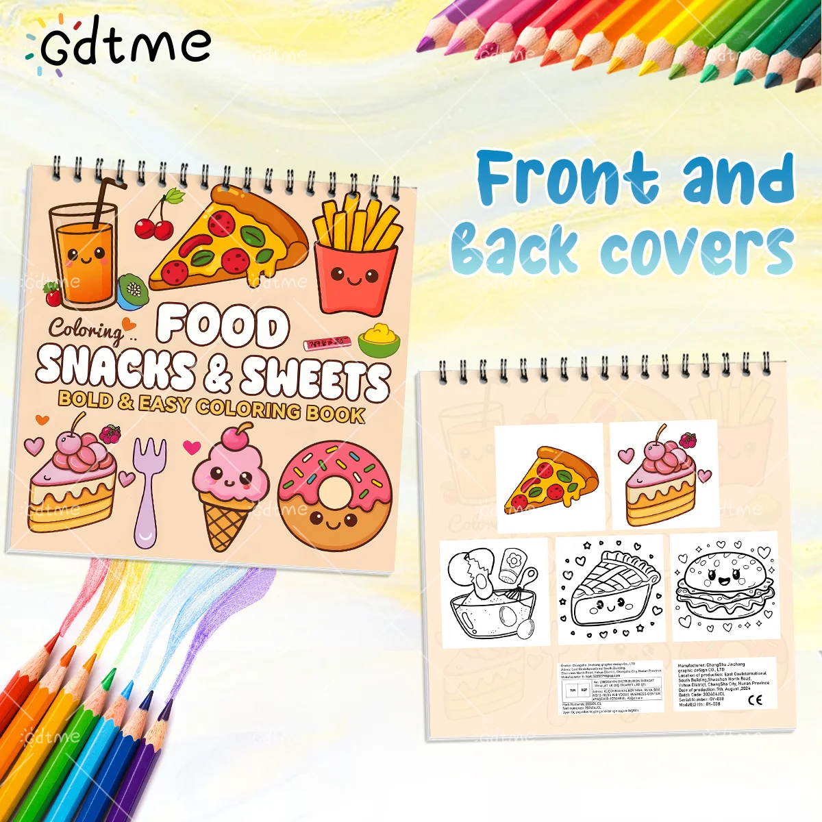 كتاب تلوين تحت عنوان الوجبات ا - مراجعة Food Snacks Coloring Book وسعره