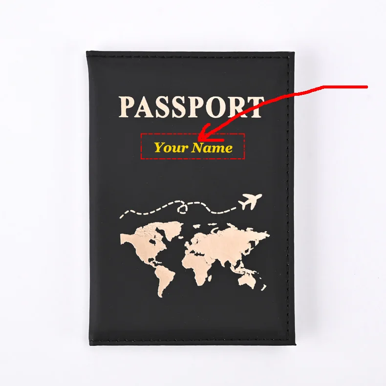 ปกหนังสือเดินทางส่วนบุคคลน่ารักใหม่เครื่องบิน PU ผู้หญิงผู้ชายออกแบบได้เองซองใส่หนังสือเดินทางของขวัญแต่งงานการเดินทาง
