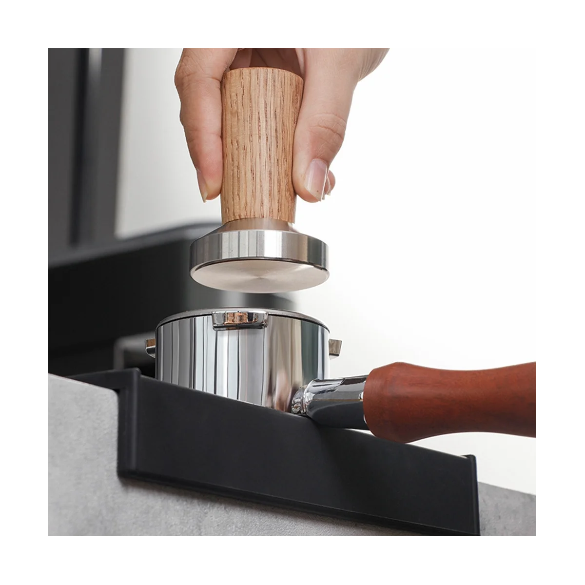 Прессоратор для кофемашины Темпер для кофе Штамп для эспрессо: Темпер для кофе из настоящего дерева