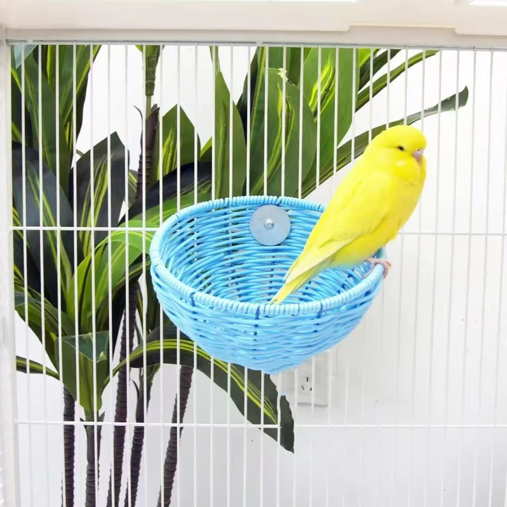 

Bite Resistant Imitation Woven Bird Nest Wear-resistant Breathable Hanging Bird House Wall Mount Handwoven Bird House