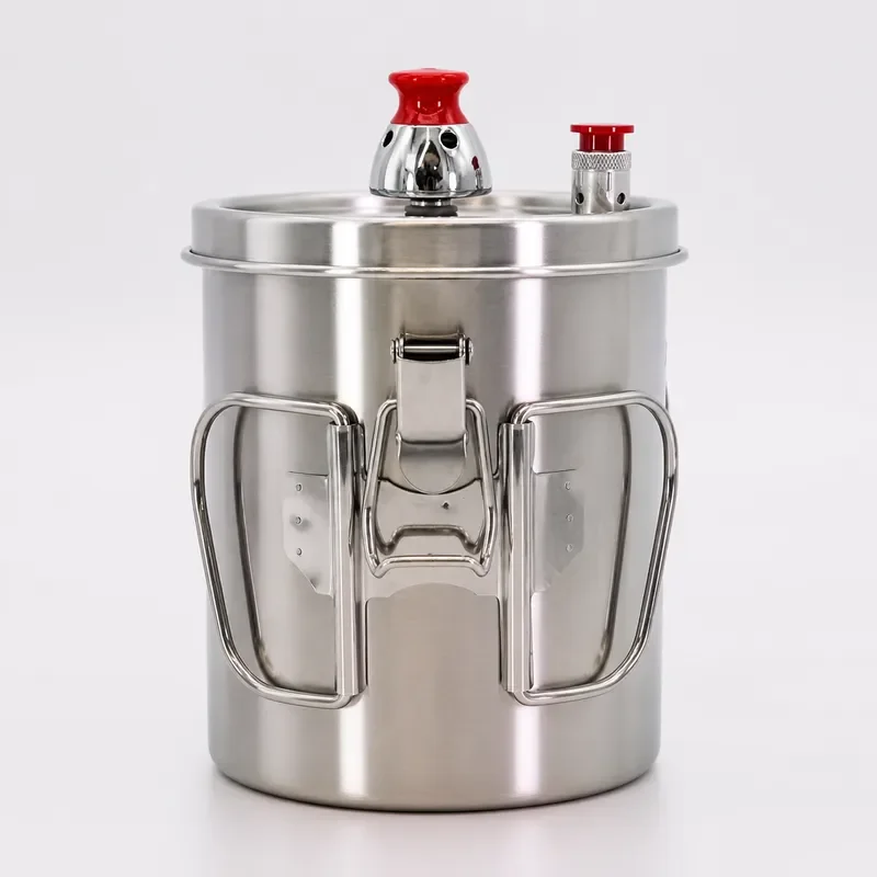 1000ML Lightweight Camping Pressure Cooker Stainless Steel Portable Outdoor Hiking Picnic Boiler Pot Fast Cooking Kitchenware