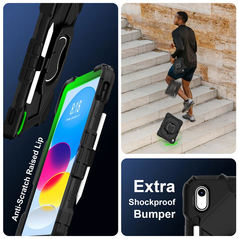 Für iPad A16 11. 10th 10,2 9th 8th 7th 9,7 6th Generation Fall Stoßfest Tablet Abdeckung Für iPad Air 7 6 5 4 10,9 3 Pro 11 Funda – Detail 10