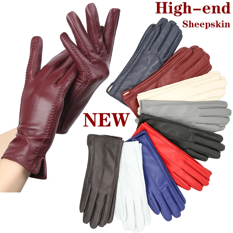 

Перчатки женские зимние из овечьей кожи разных цветов, gloves-2226C