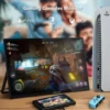 Zeuslap 스마트 TV 휴대용 터치 스크린 모니터, 미니 PC 노트북 휴대폰 Xbox PS4 PS5 스위치용, 구글 TV 포함, 18.5 인치 6