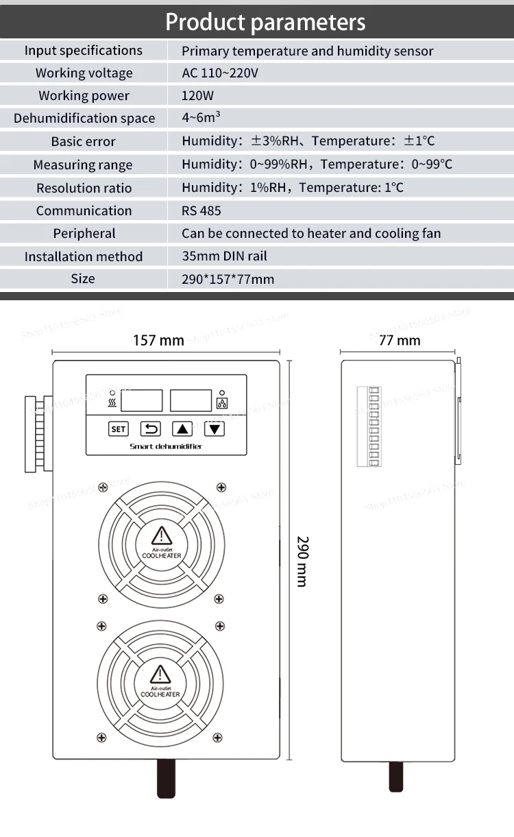 120 W RS485 Smart Air Dryer CZCS1000 – Industrieller automatischer Luftentfeuchter für den industriellen Einsatz ​