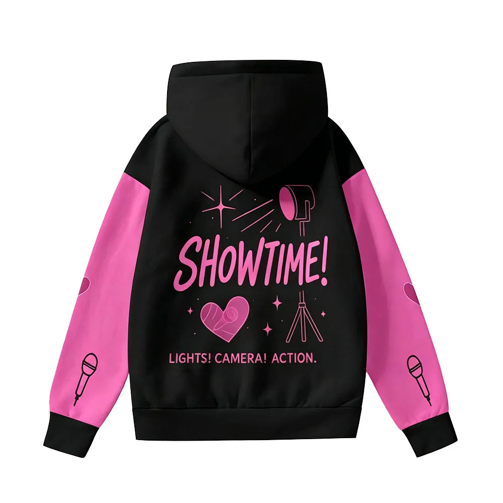 Undertale Mettaton Cosplay Hoodies Mikrofon SHOWTIME Schriftzug Grafik Sweatshirt Langarm Unisex Kapuzenpullover Herrenbekleidung – Detail 4