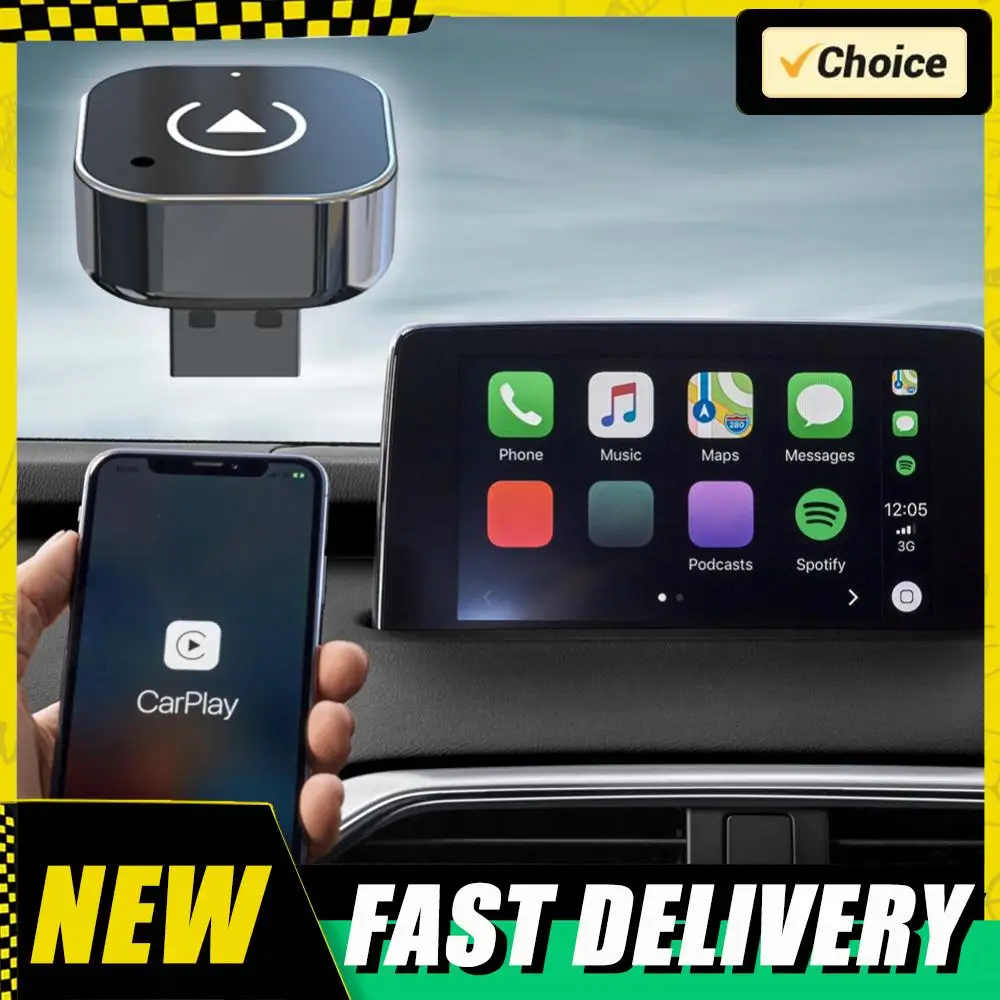 

1/2 шт. Carplay AI Box беспроводной адаптер CarPlay Android Auto Carplay AI Box автоматическое подключение беспроводной адаптер CarPlay Plug & Play