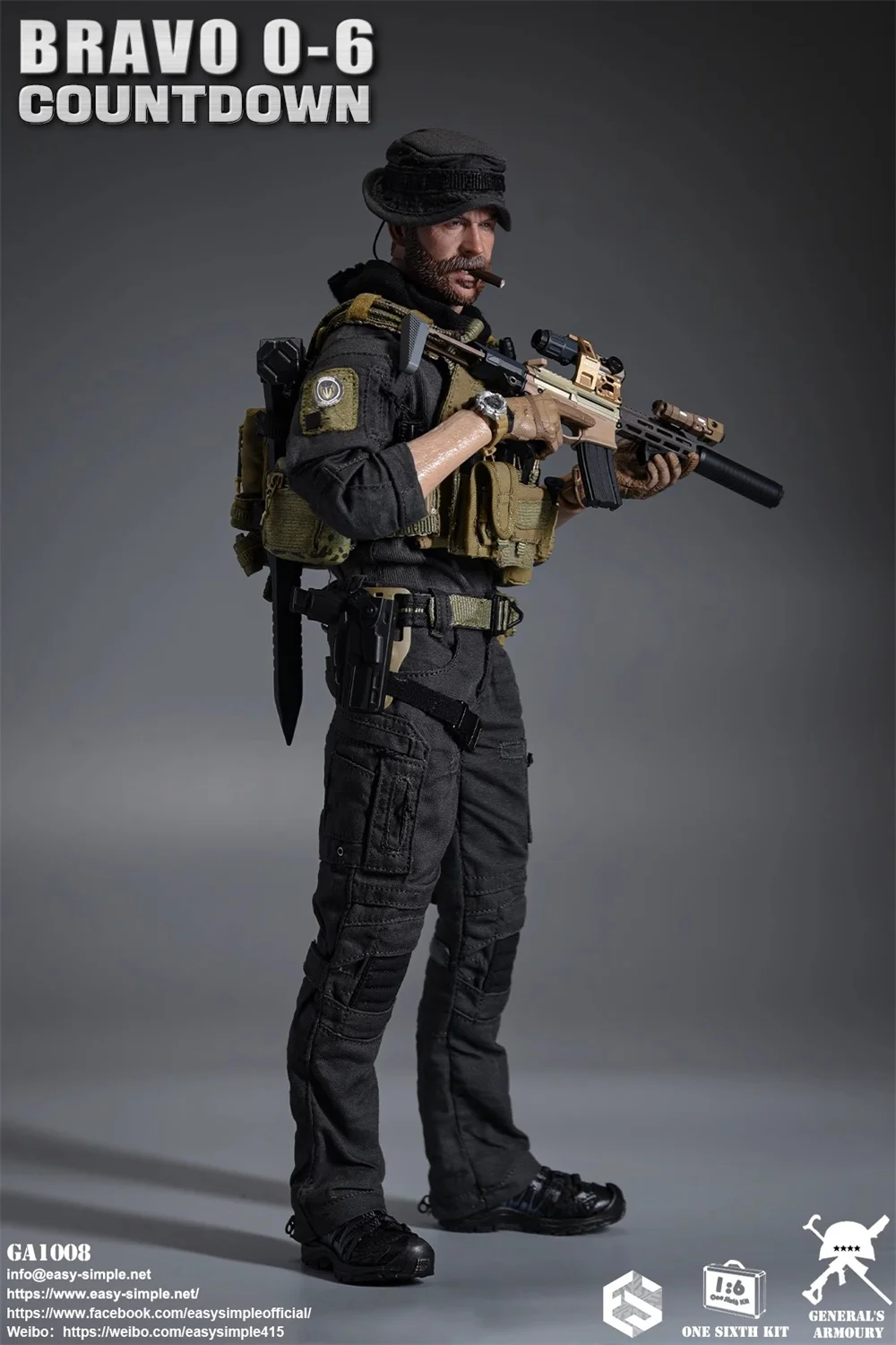For Sale In Stock Scale 1/6th Easy&Simple ES GA1008 Soap Soldier Duty Man Moveable Action Figure About 12